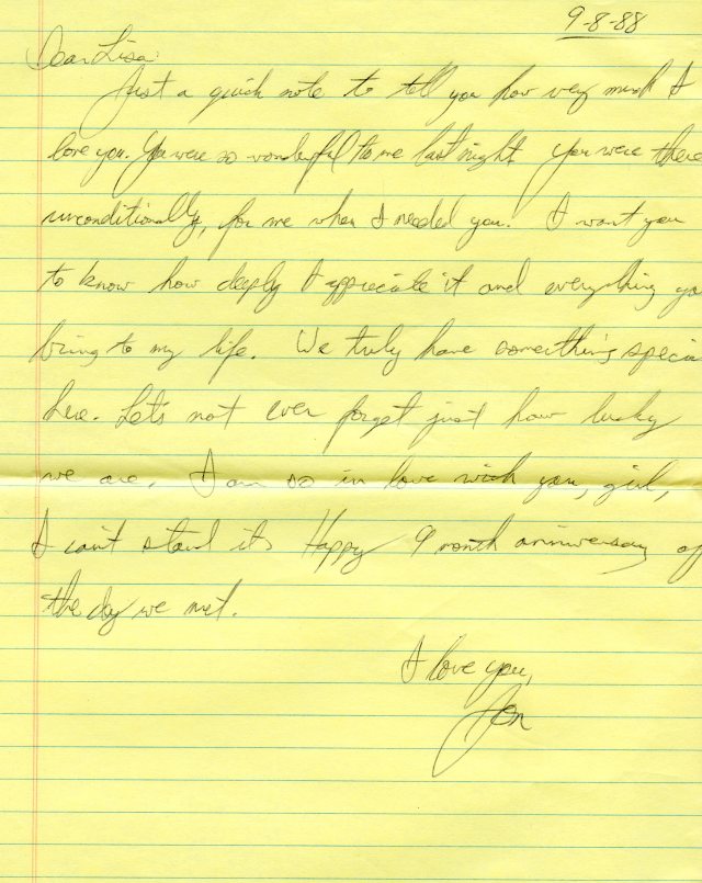 09_08_88 Jon letter to Lisa 9 month