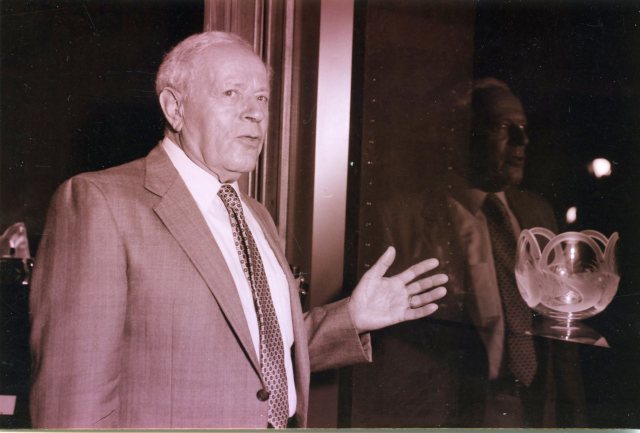 Grandpa Max working as a docent