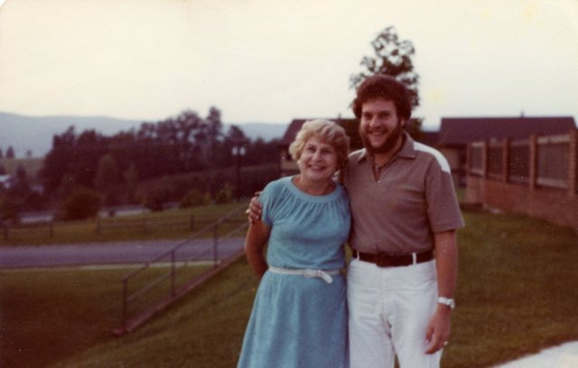 "This was on a visit to Jon in about 1980 when we both looked great!" 